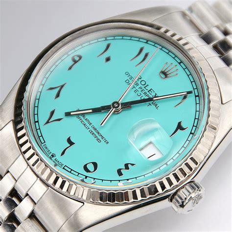 rolex watch with arabic numbers|rolex tiffany arabic dial.